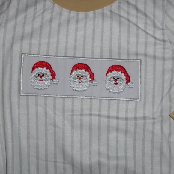 Boutique Christmas Santa Baby Boys Girls Bodysuit Romper Jumpsuit - Picture 2 of 2
